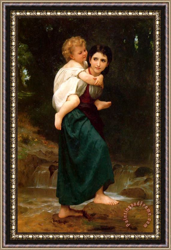 William Adolphe Bouguereau The Crossing of The Ford Framed Print