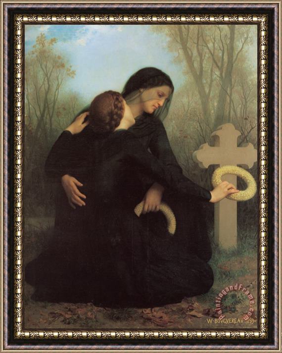 William Adolphe Bouguereau The Day of The Dead Framed Painting