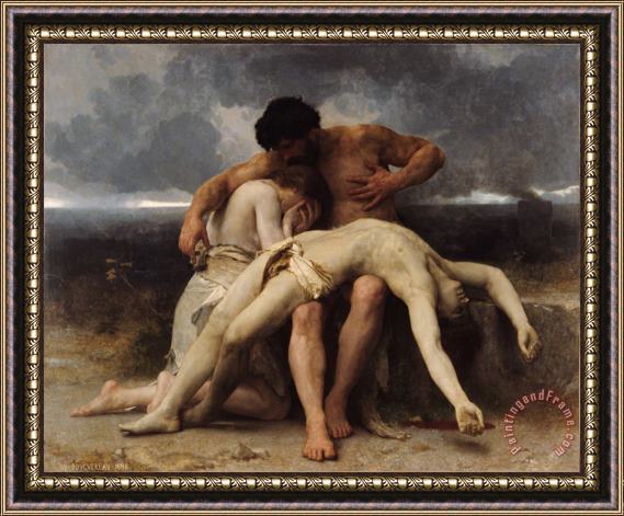 William Adolphe Bouguereau The First Mourning Framed Painting