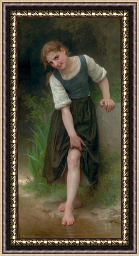 William Adolphe Bouguereau The Ford Framed Painting
