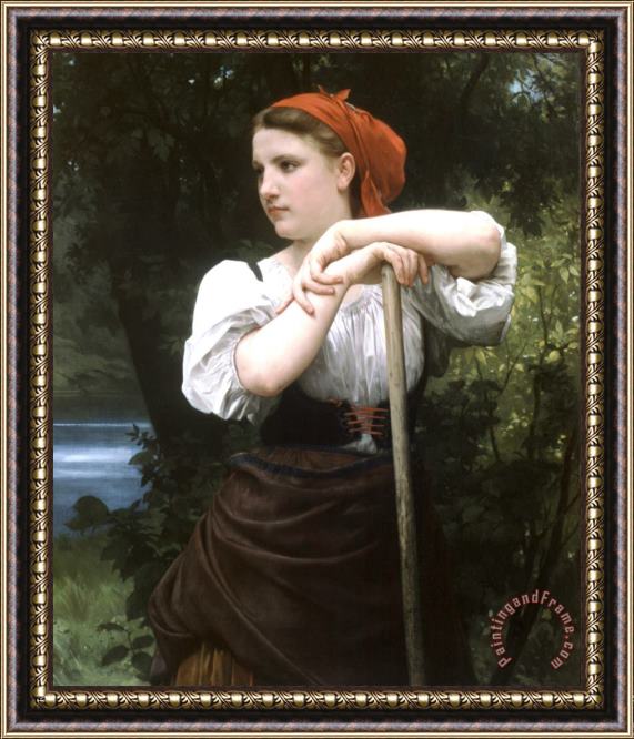 William Adolphe Bouguereau The Haymaker Framed Painting