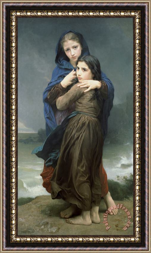William Adolphe Bouguereau The Storm Framed Painting