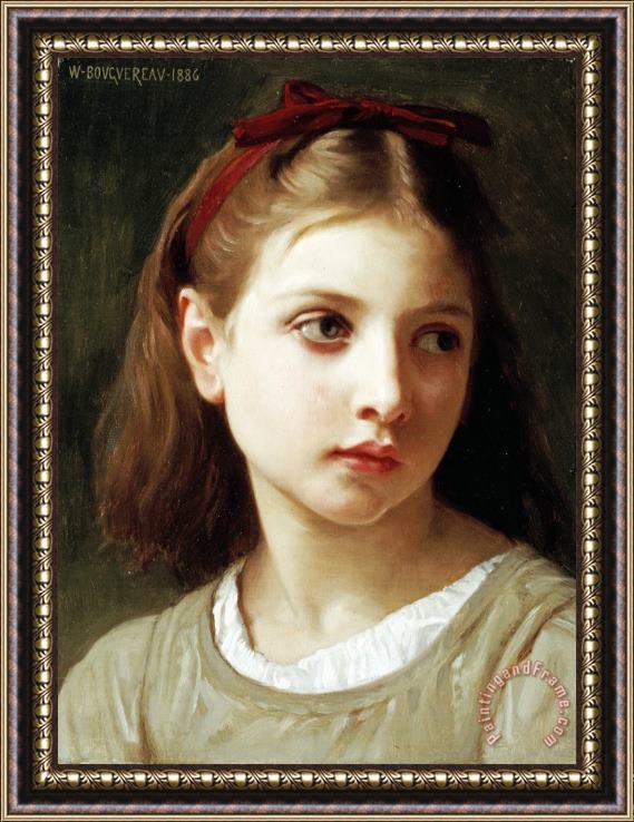 William Adolphe Bouguereau Une Petite Fille Framed Painting