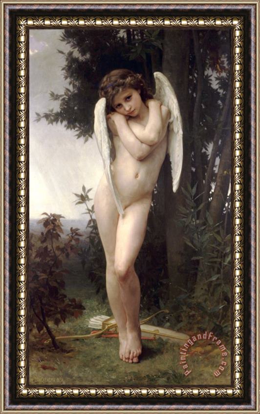 William Adolphe Bouguereau Wet Cupid Framed Painting