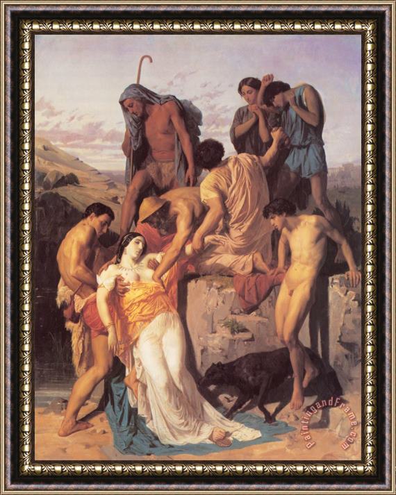 William Adolphe Bouguereau Zenobia Found by Shepherds on The Banks of The Araxes Framed Painting