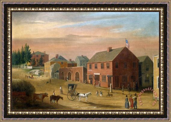 William Allen Wall Old Four Corners, 1852 1857 Framed Painting