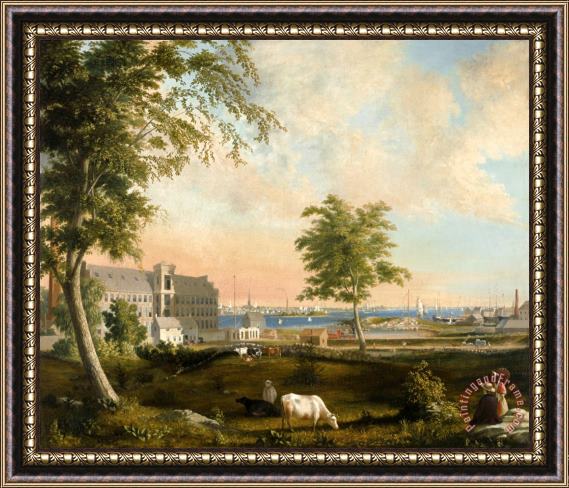William Allen Wall Wamsutta Mill, Circa 1850 Framed Painting