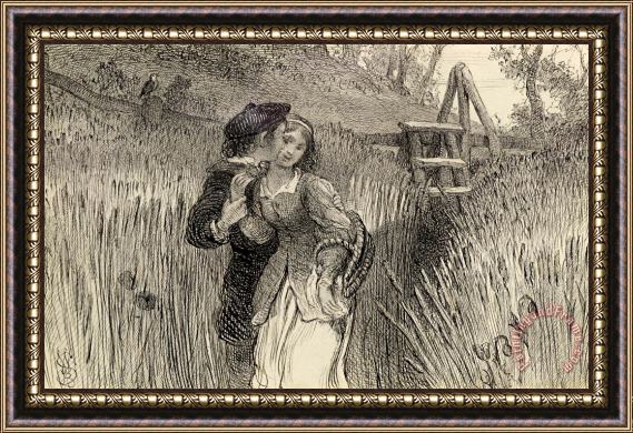 William Bell Scott Comin Through The Rye Framed Painting