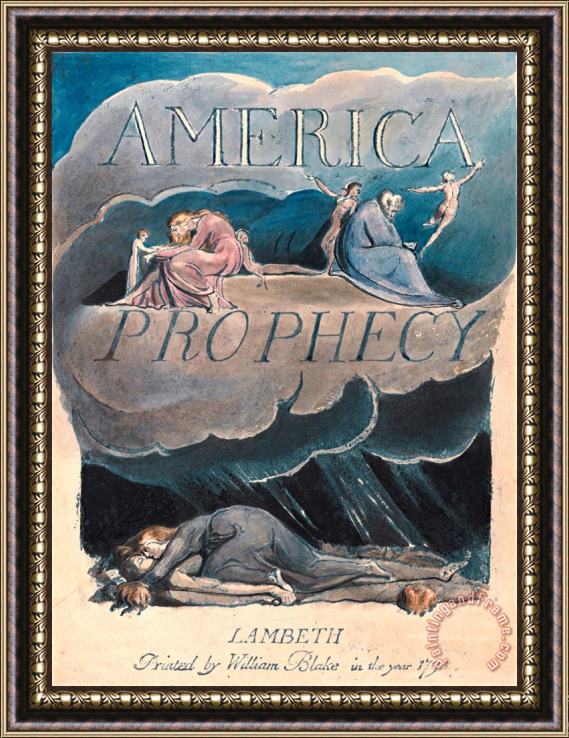 William Blake America. a Prophecy, Plate 2, Title Page Framed Print