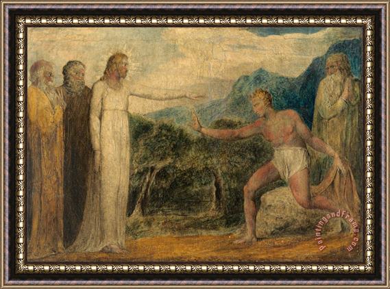 William Blake Christ Giving Sight to Bartimaeus Framed Painting