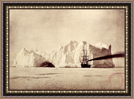 William Bradford Between The Iceberg And Field Ice Framed Painting
