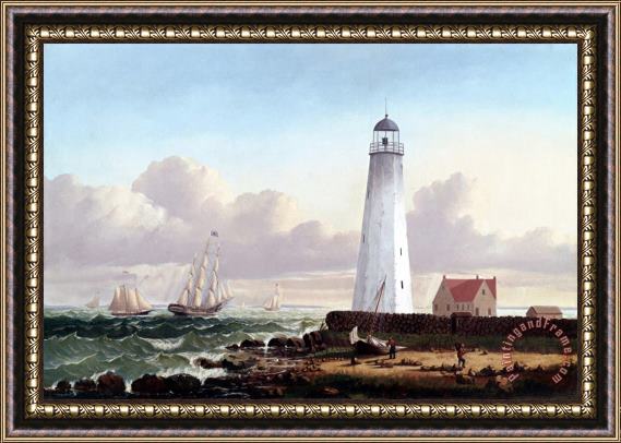 William Bradford Clark's Point Light, New Bedford Framed Painting