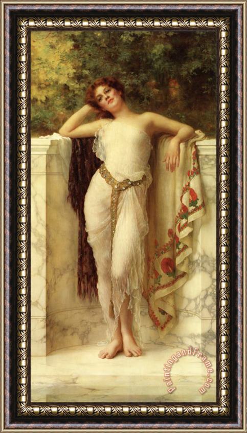 William Clarke Wontner A Classical Beauty Framed Painting