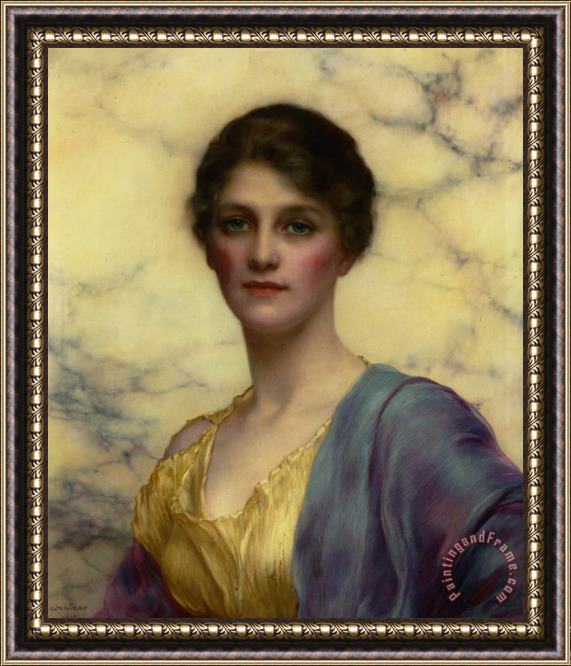 William Clarke Wontner Portrait of a Beauty Framed Painting