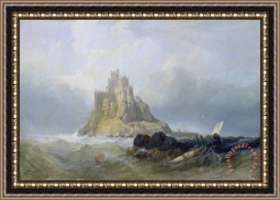 William Clarkson Stanfield Saint Michael's Mount in Cornwall Framed Print