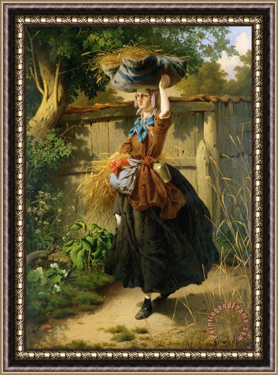 William Edward Millner Returning From The Fields Framed Painting