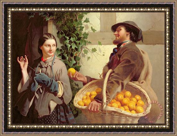 William Edward Millner The Orange Seller Framed Painting