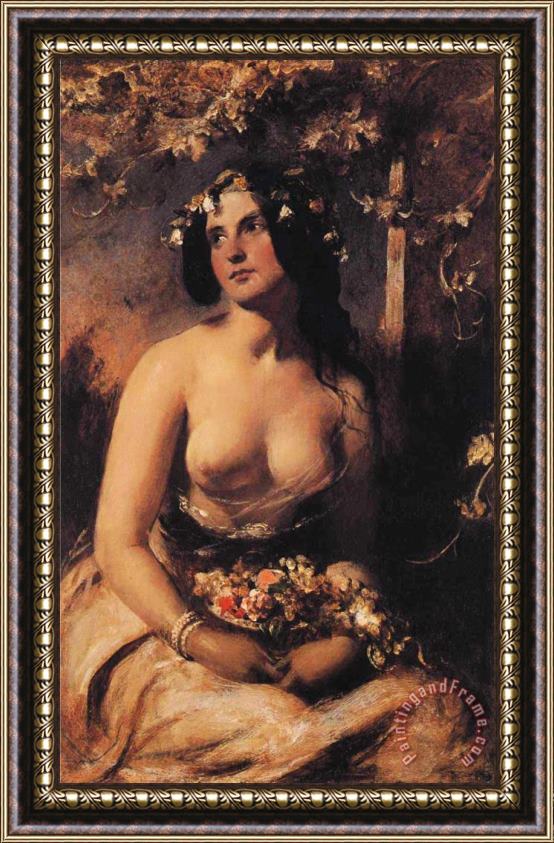 William Etty The Flower Girl Framed Print