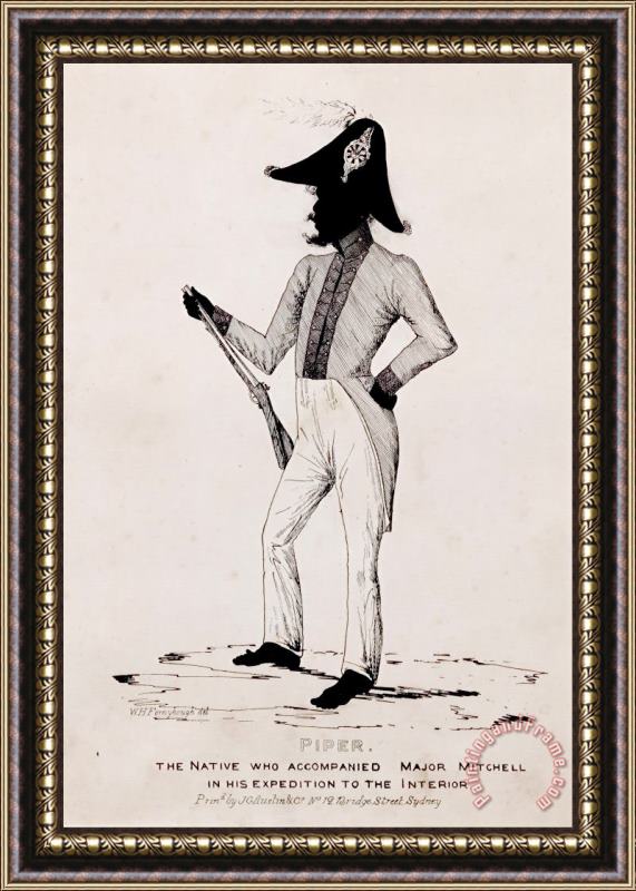 William Fernyhough Piper, The Native Who Accompanied Major Mitchell in His Expedition to The Interior Framed Print