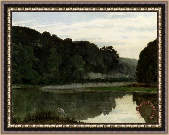 William Frederick Yeames Landscape With Heron Framed Painting