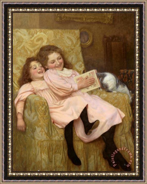 William Henry Gore Teasing The Cat Framed Painting