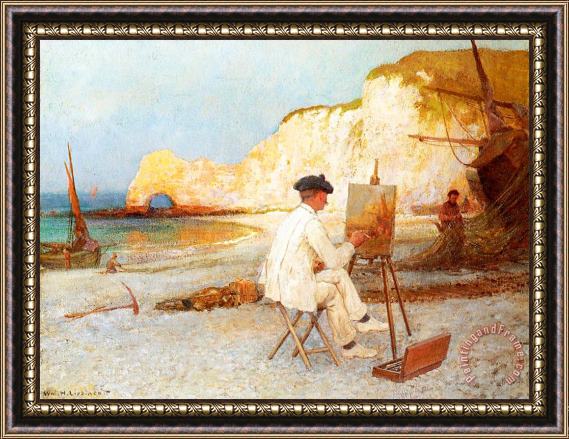 William Henry Lippincott A Painter by the Sea Side Framed Painting