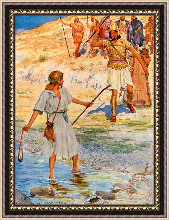 William Henry Margetson David And Goliath Framed Print