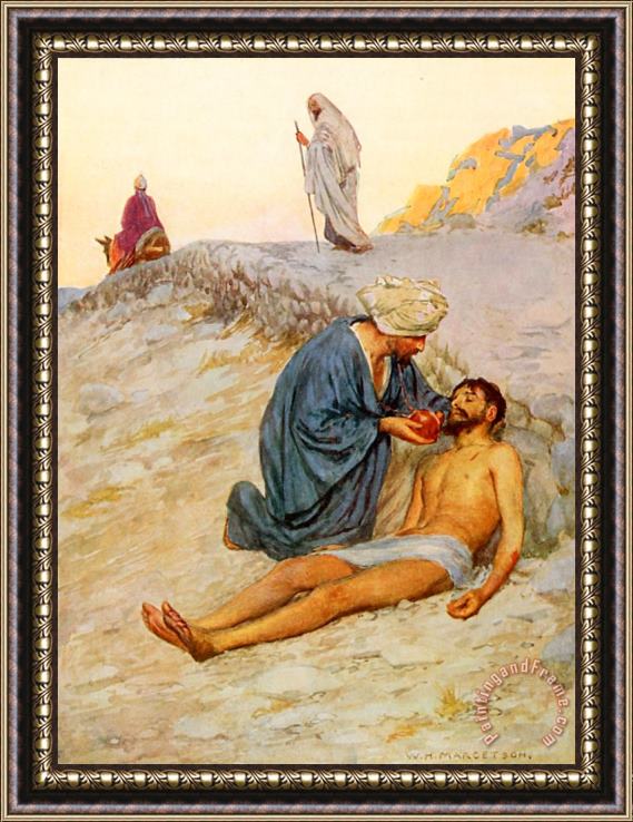 William Henry Margetson The Good Samaritan Framed Painting