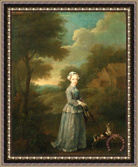 William Hogarth Miss Wood Framed Painting
