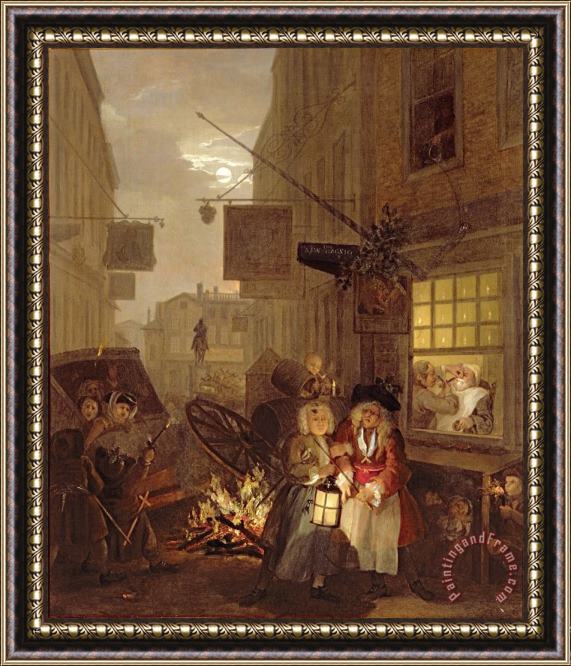 William Hogarth Night Framed Painting