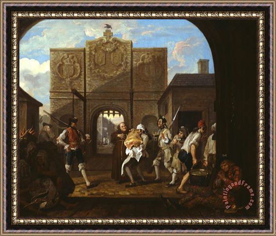 William Hogarth O The Roast Beef of Old England ('the Gate of Calais') Framed Print