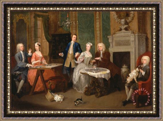 William Hogarth Portrait of a Family Framed Painting