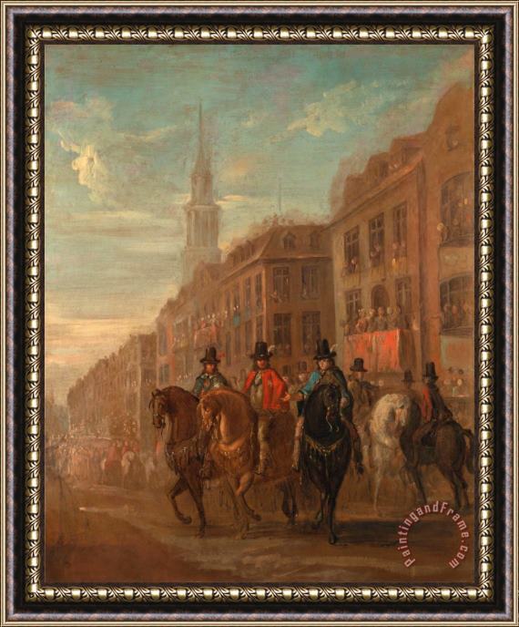 William Hogarth Restoration Procession of Charles II at Cheapside Framed Painting