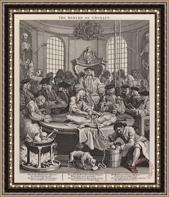 William Hogarth The Fourth Stage of Cruelty The Reward of Cruelty Framed Painting