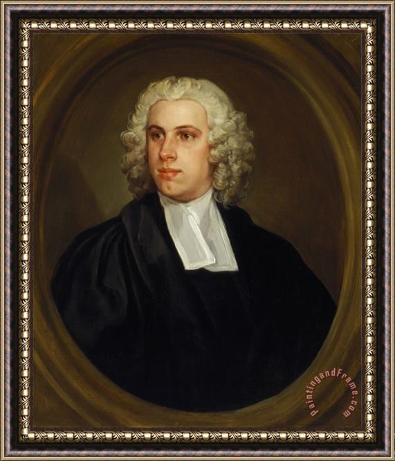 William Hogarth The Reverend Dr. John Lloyd, Curate of St. Mildred's Church, Broad Street Framed Painting