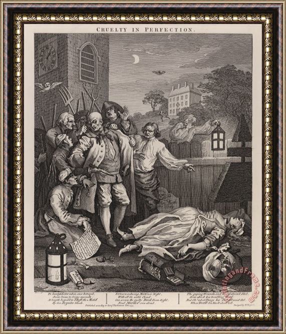 William Hogarth The Third Stage of Cruelty Cruelty in Perfection Framed Print