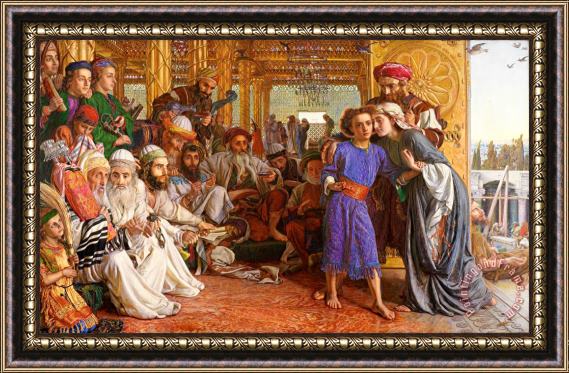 William Holman Hunt The Finding of The Saviour in The Temple Framed Painting