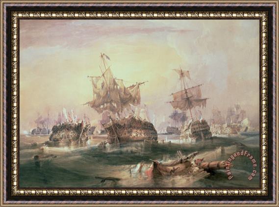William John Huggins Battle Of Trafalgar Framed Print