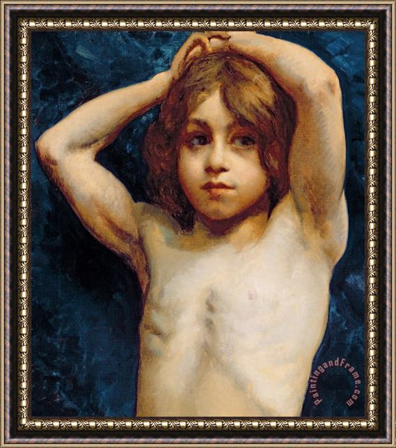 William John Wainwright Study Of A Young Boy Framed Painting