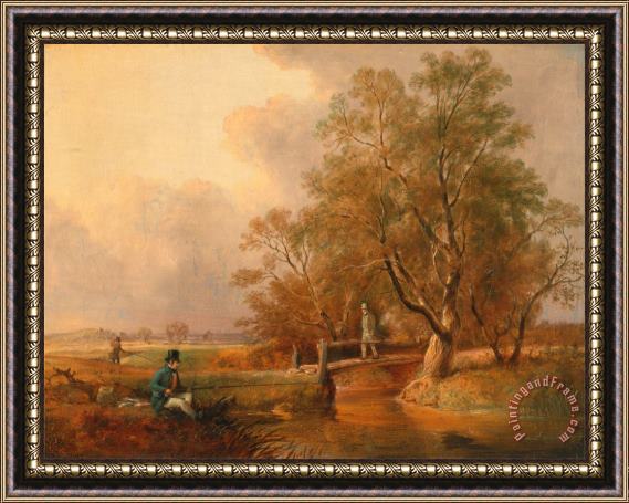 William Jones Fishing Bottom Fishing Framed Painting