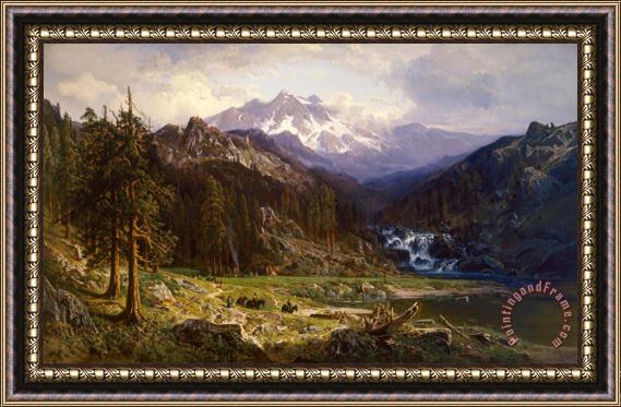 William Keith Kings River Canyon Framed Painting