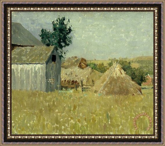 William L. Lathrop Gray Barn Framed Painting