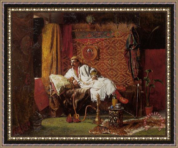 William Lamb Picknell The Opium Den Framed Painting