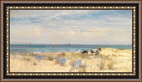 Lionel Walden Framed Paintings - Harvesting the Land and the Sea by William Lionel Wyllie