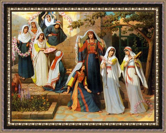 William Longmaid The Dance of The Virgins Framed Painting