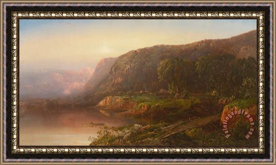 William Louis Sonntag Scene on The Ohio River Framed Painting