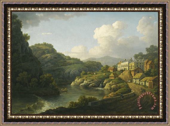 William Marlow View of Matlock, Derbyshire Framed Painting