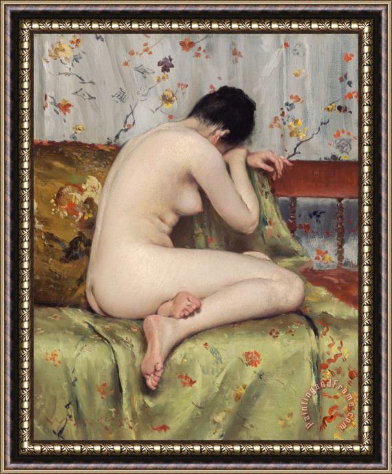 William Merritt Chase A Modern Magdalen Framed Painting