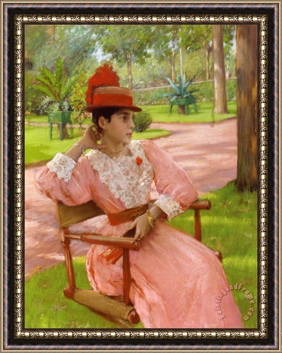 William Merritt Chase Afternoon in The Park Framed Print