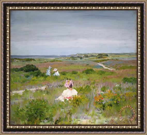 William Merritt Chase Landscape Shinnecock Long Island Framed Print